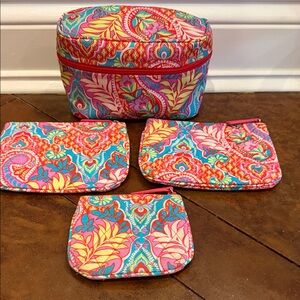 Vera Bradley 3 pouch organizer set plus Zipper pouch